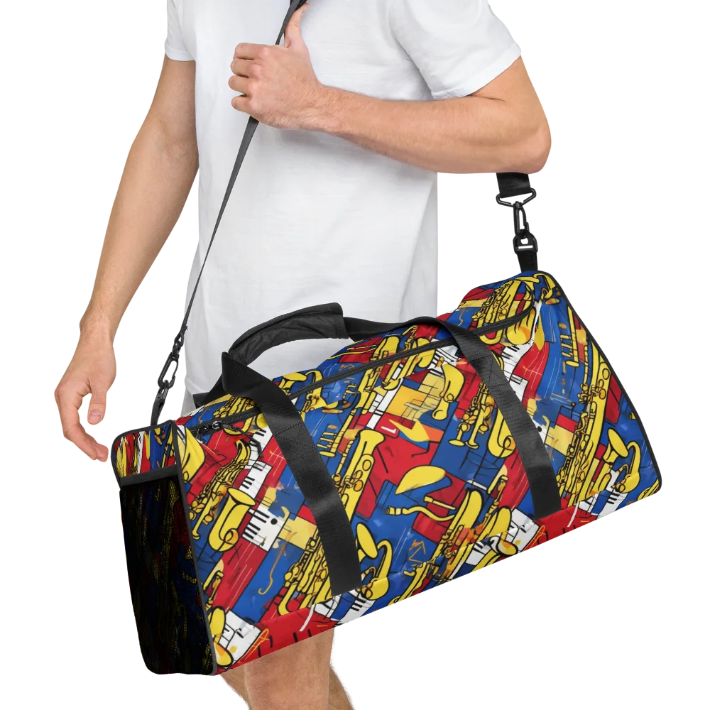 Sonic Geometry on Duffle Bag — Right Front
