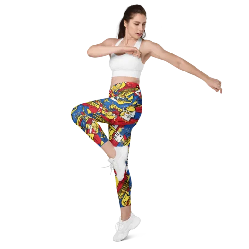 Sonic Geometry on a Leggings with Pockets