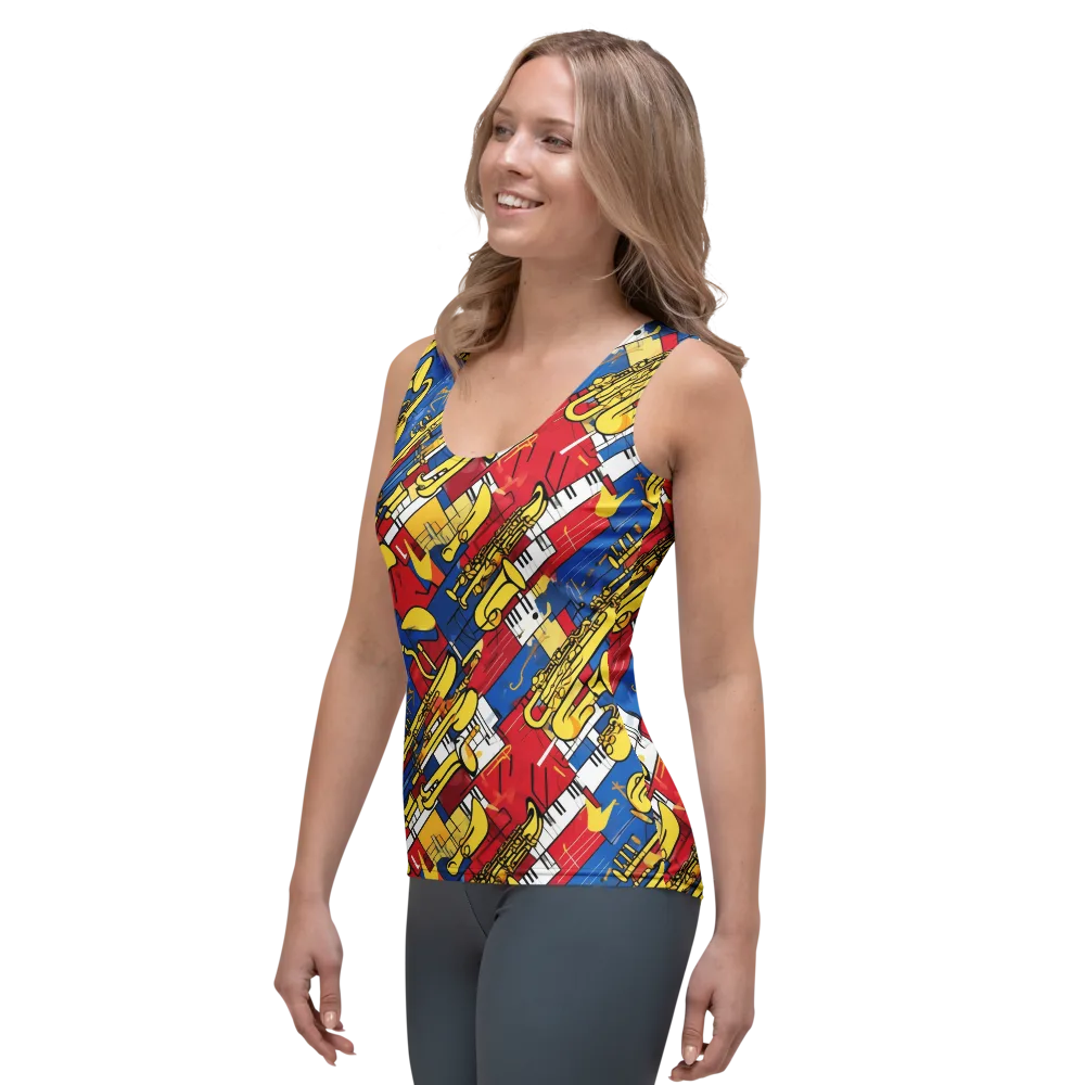 Sonic Geometry on Women's Tank Top — Left Front