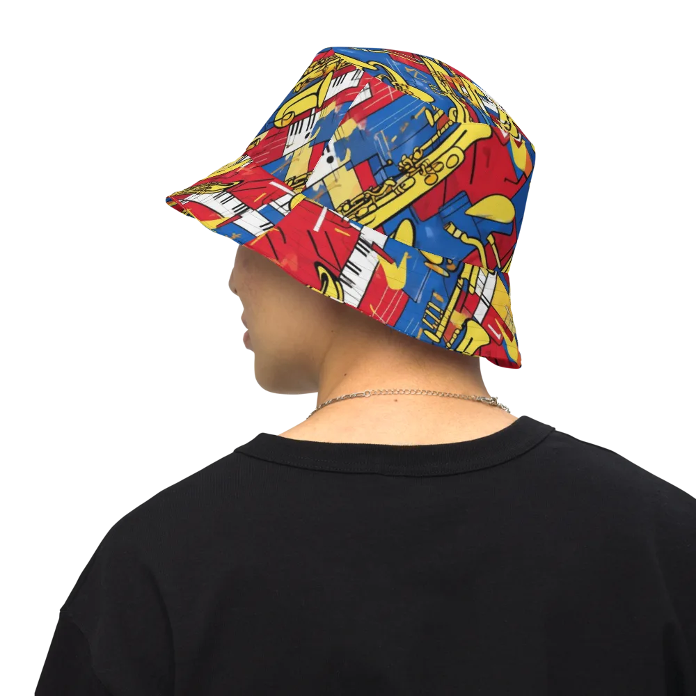 Sonic Geometry on Reversible Bucket Hat — Back Inside