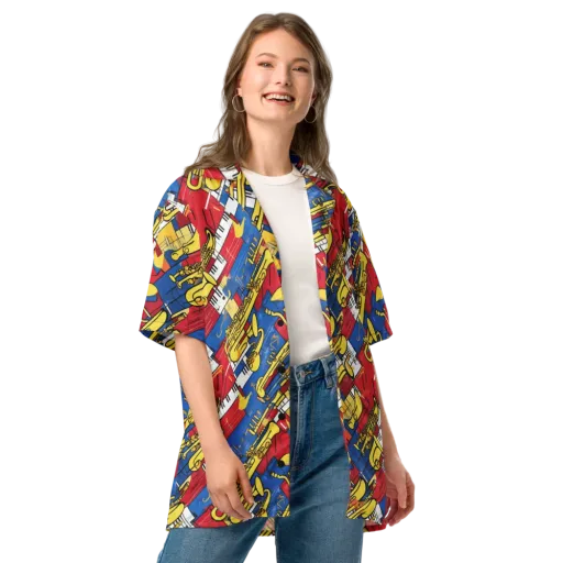 Sonic Geometry on a Button Shirt