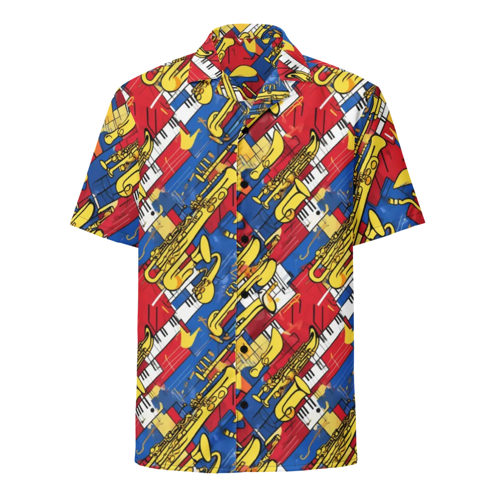 Sonic Geometry on Button Shirt — Front