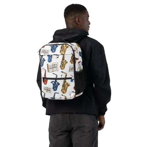 Saxophone Serenade on a Utility Backpack