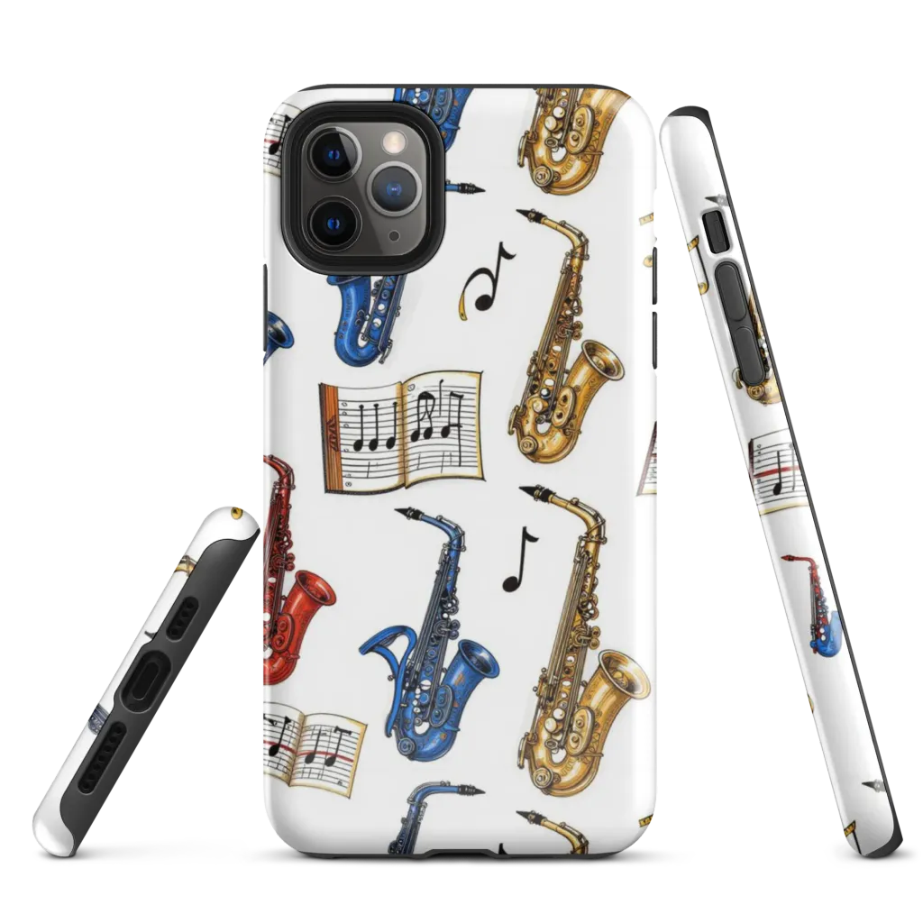 Saxophone Serenade on Tough Case for iPhone® — Front