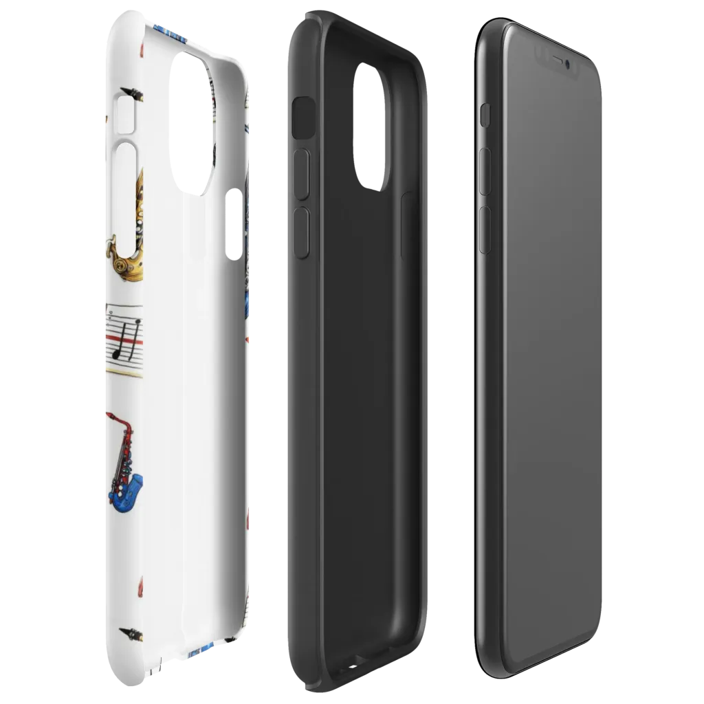 Saxophone Serenade on Tough Case for iPhone® — Right