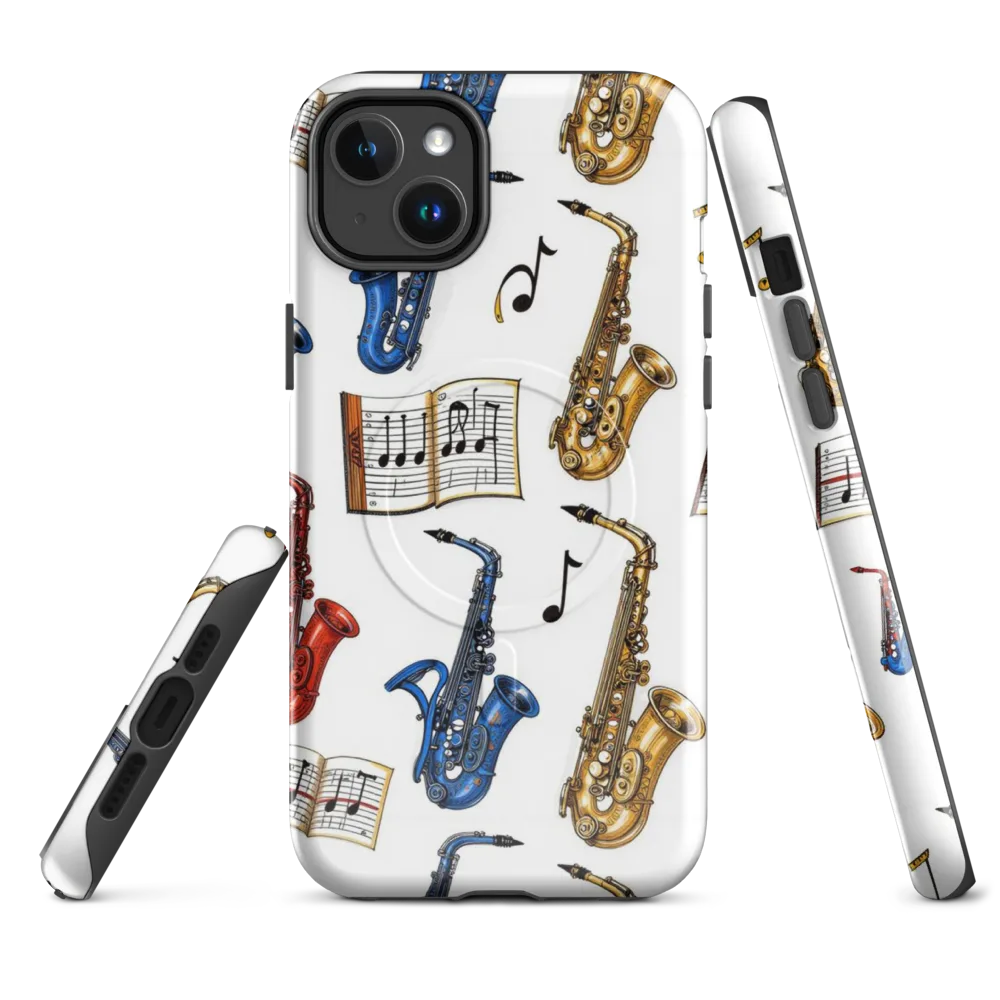 Saxophone Serenade on MagSafe Tough Case for iPhone® — Front