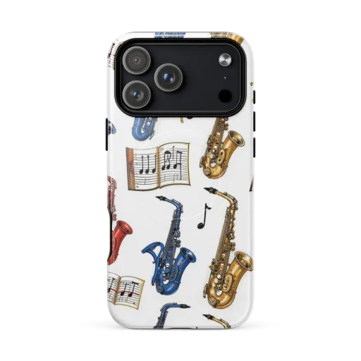Saxophone Serenade on a MagSafe Tough Case for iPhone®
