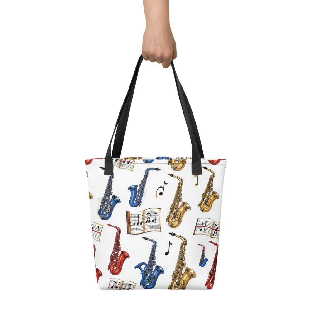 Saxophone Serenade on Tote Bag — Front