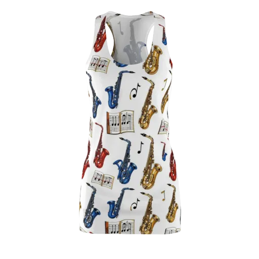 Saxophone Serenade on a Racerback Dress