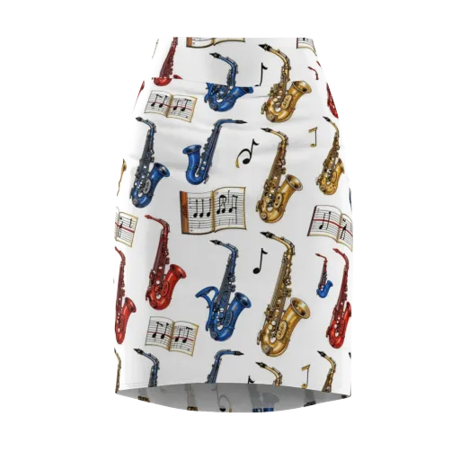 Saxophone Serenade on a Pencil Skirt