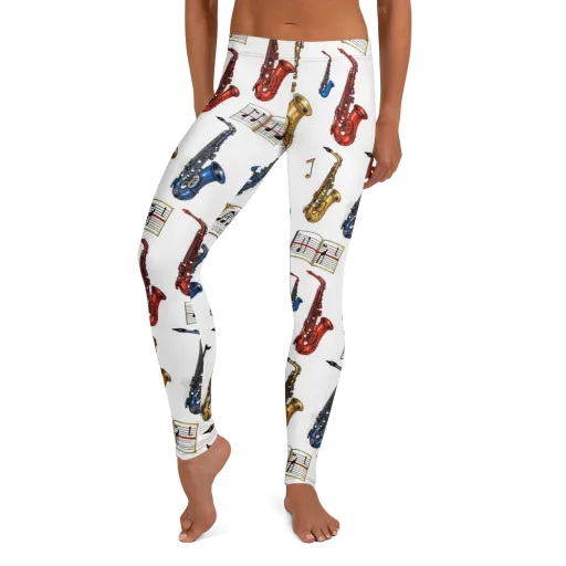 Saxophone Serenade on a Leggings