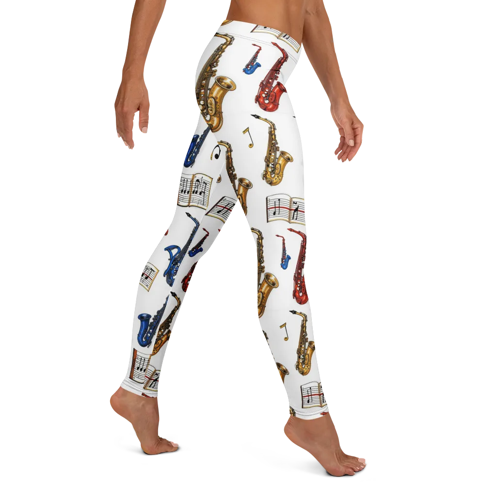 Saxophone Serenade on Leggings — Right