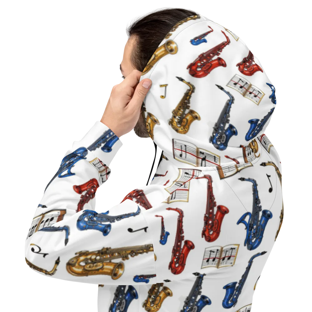 Saxophone Serenade on Hoodie — Back
