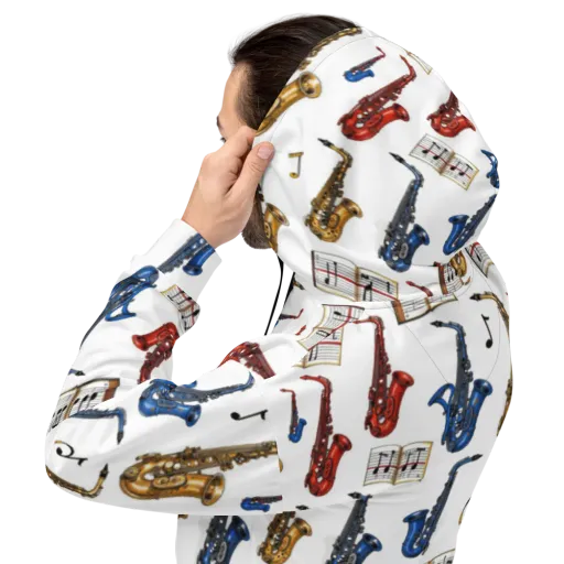 Saxophone Serenade on a Hoodie