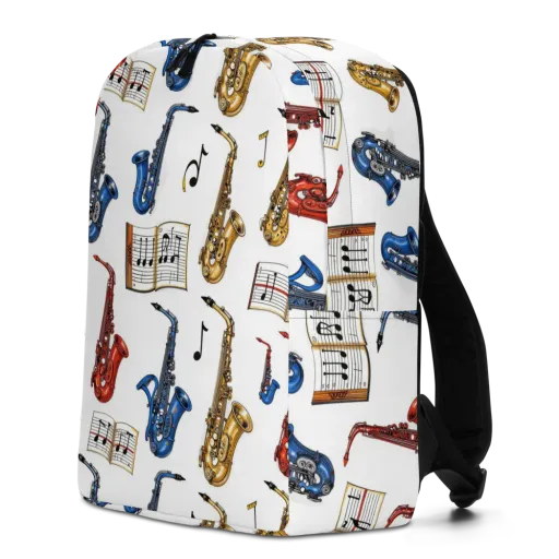 Saxophone Serenade on a Minimalist Backpack