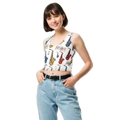 Saxophone Serenade on a Crop Top