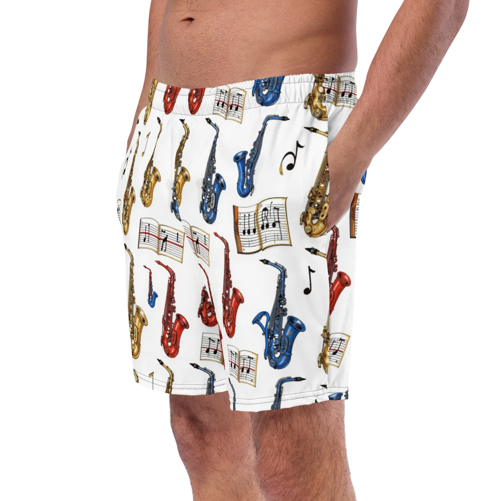 Saxophone Serenade on Swim Trunks — Left Front