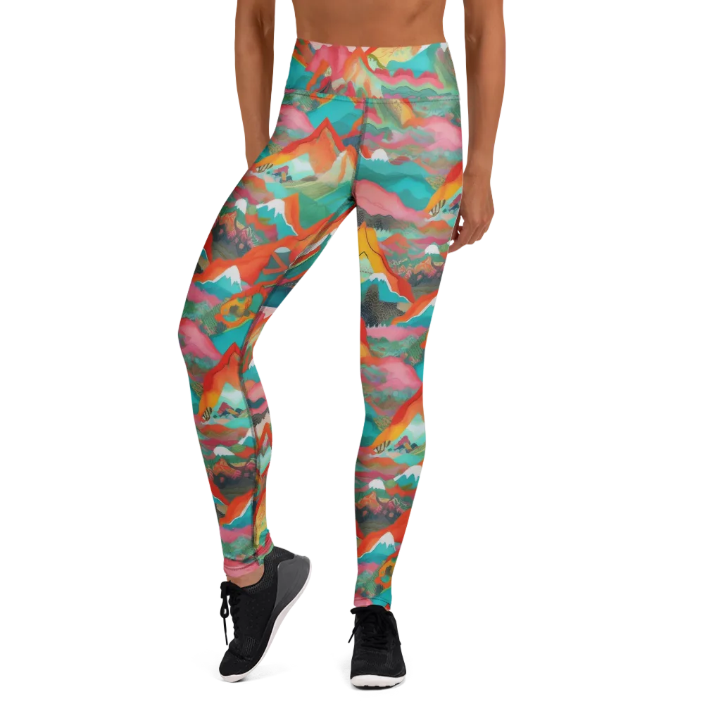 Chromatic Summits on Yoga Leggings — Front