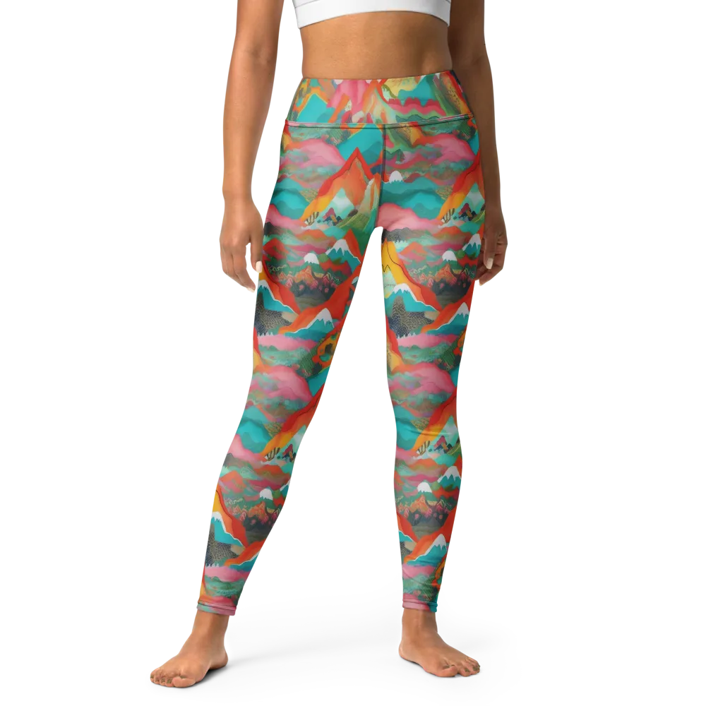 Chromatic Summits on Yoga Leggings — Front