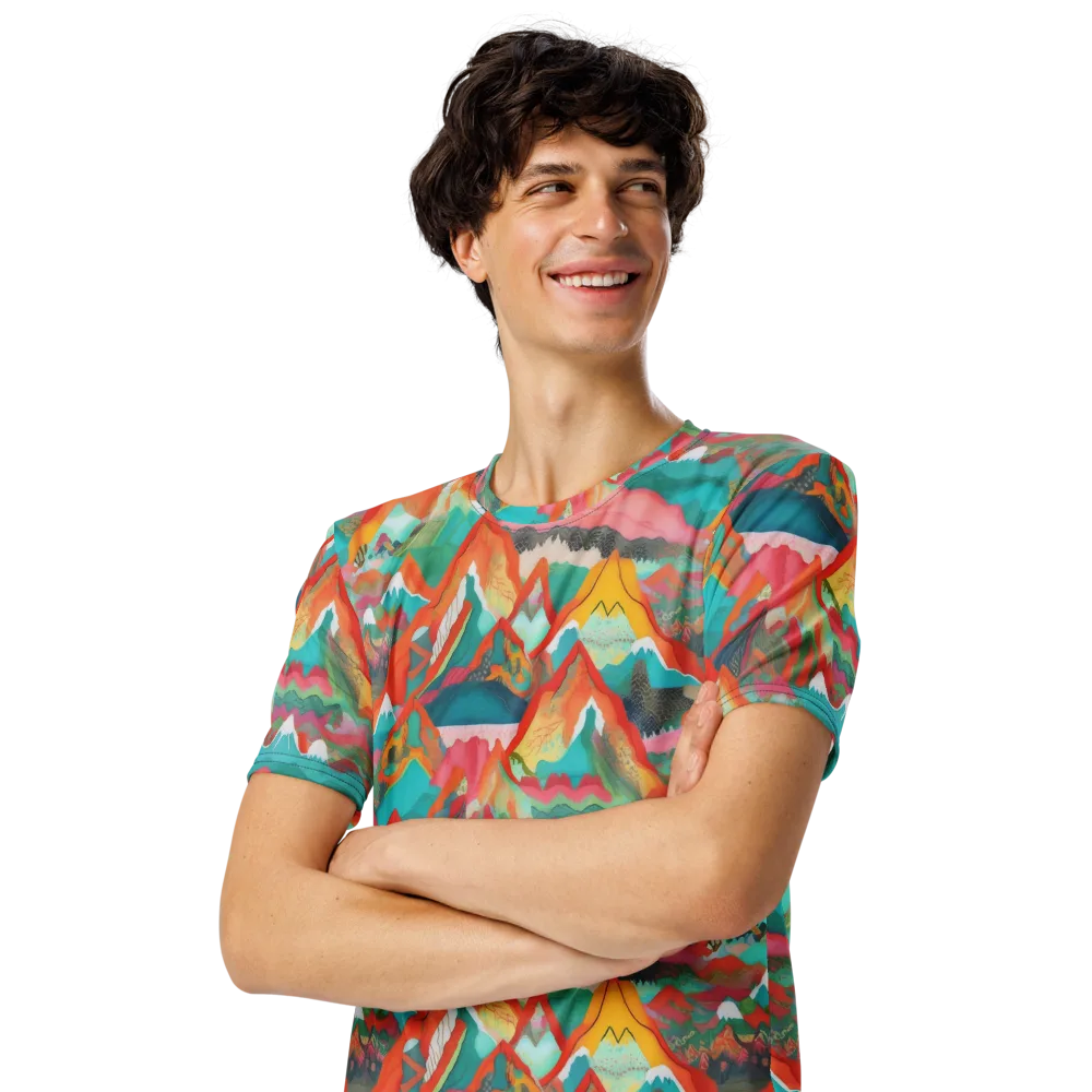 Chromatic Summits on Men's Crew Neck T-Shirt — Left Front