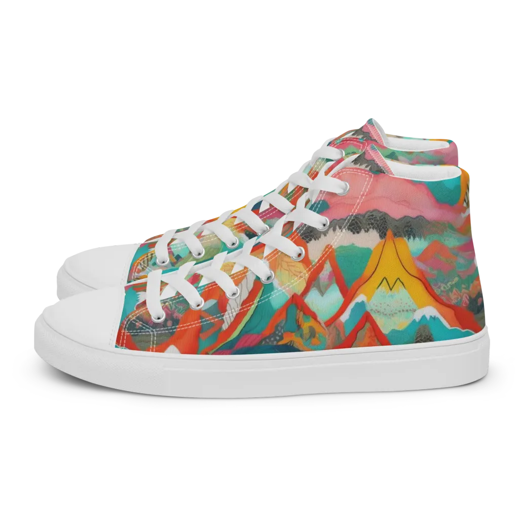 Chromatic Summits on Men's High Top Canvas Shoes — Left