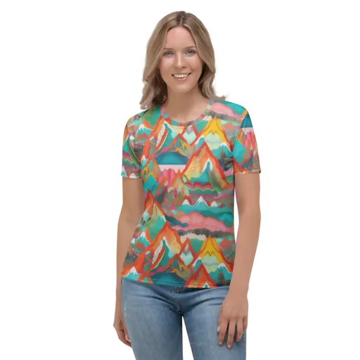 Chromatic Summits on a Women's Crew Neck T-Shirt