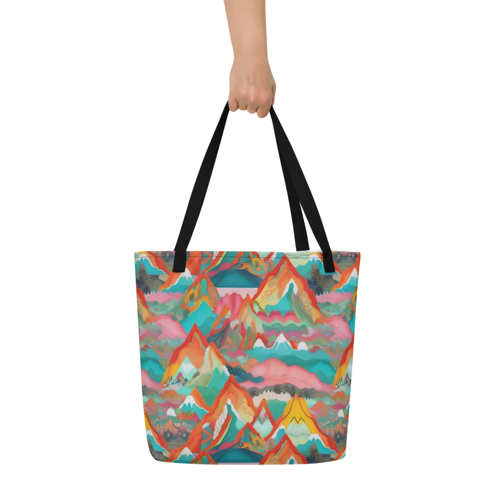 Chromatic Summits on Large Tote Bag W/ Pocket — Front