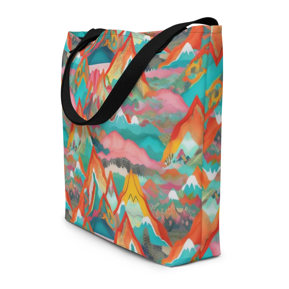 Chromatic Summits on Large Tote Bag W/ Pocket — Front