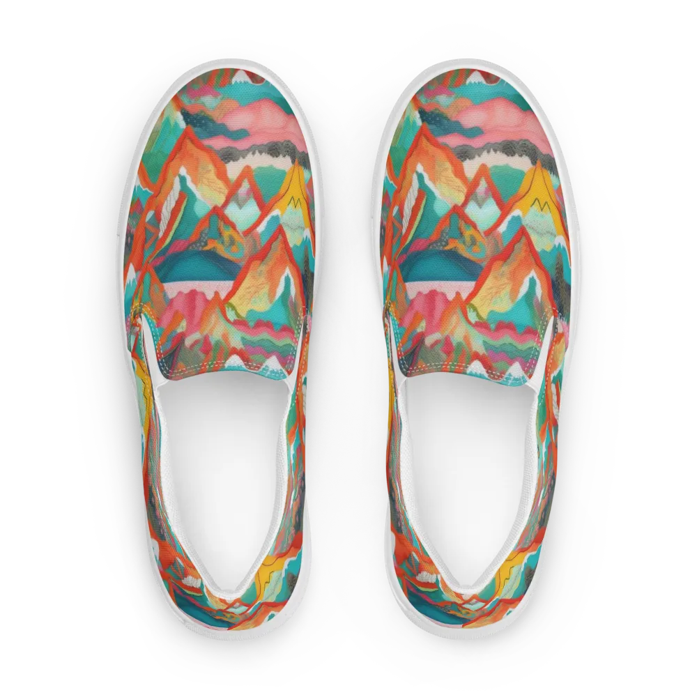 Chromatic Summits on Women's Slip-On Canvas Shoes — Front