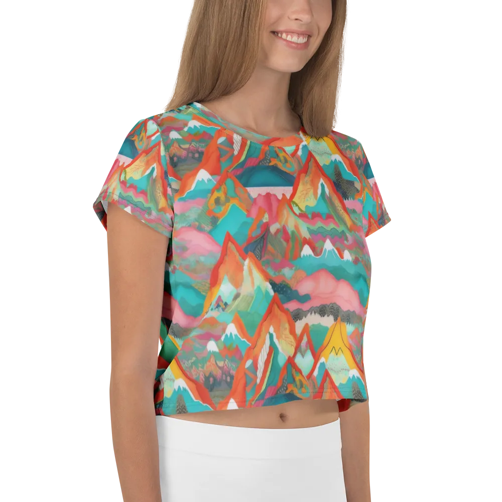 Chromatic Summits on Crop Tee — Right