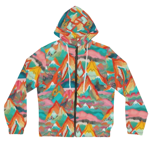 Chromatic Summits on a Women's Full-Zip Hoodie