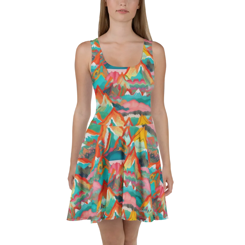 Chromatic Summits on Skater Dress — Front