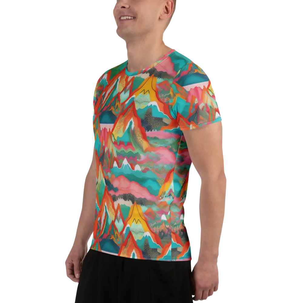 Chromatic Summits on Men's Athletic T-Shirt — Left
