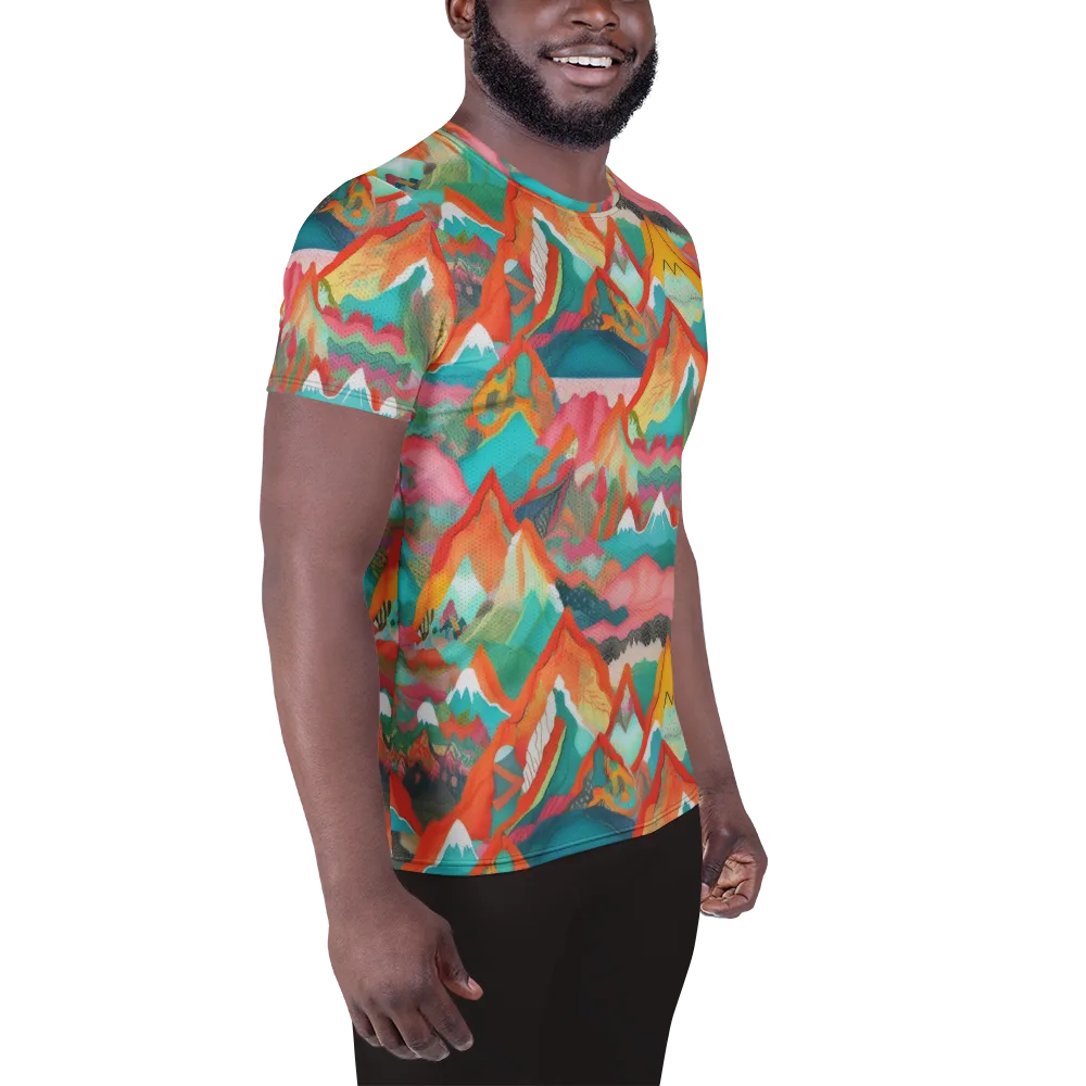Chromatic Summits on Men's Athletic T-Shirt — Right