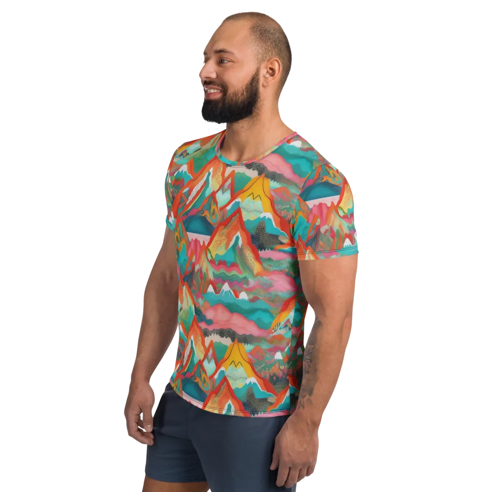 Chromatic Summits on Men's Athletic T-Shirt — Left