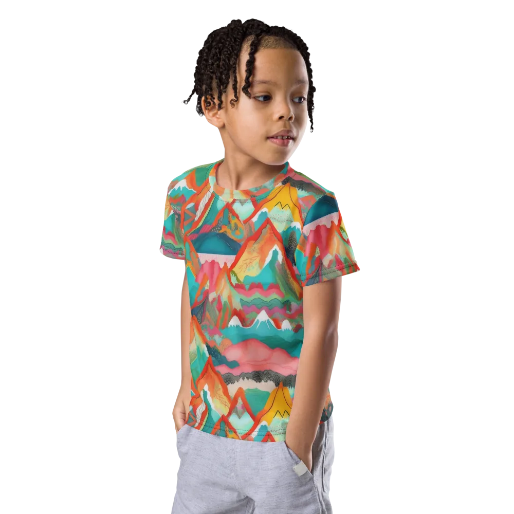 Chromatic Summits on Kids Crew Neck T-Shirt — Left Front