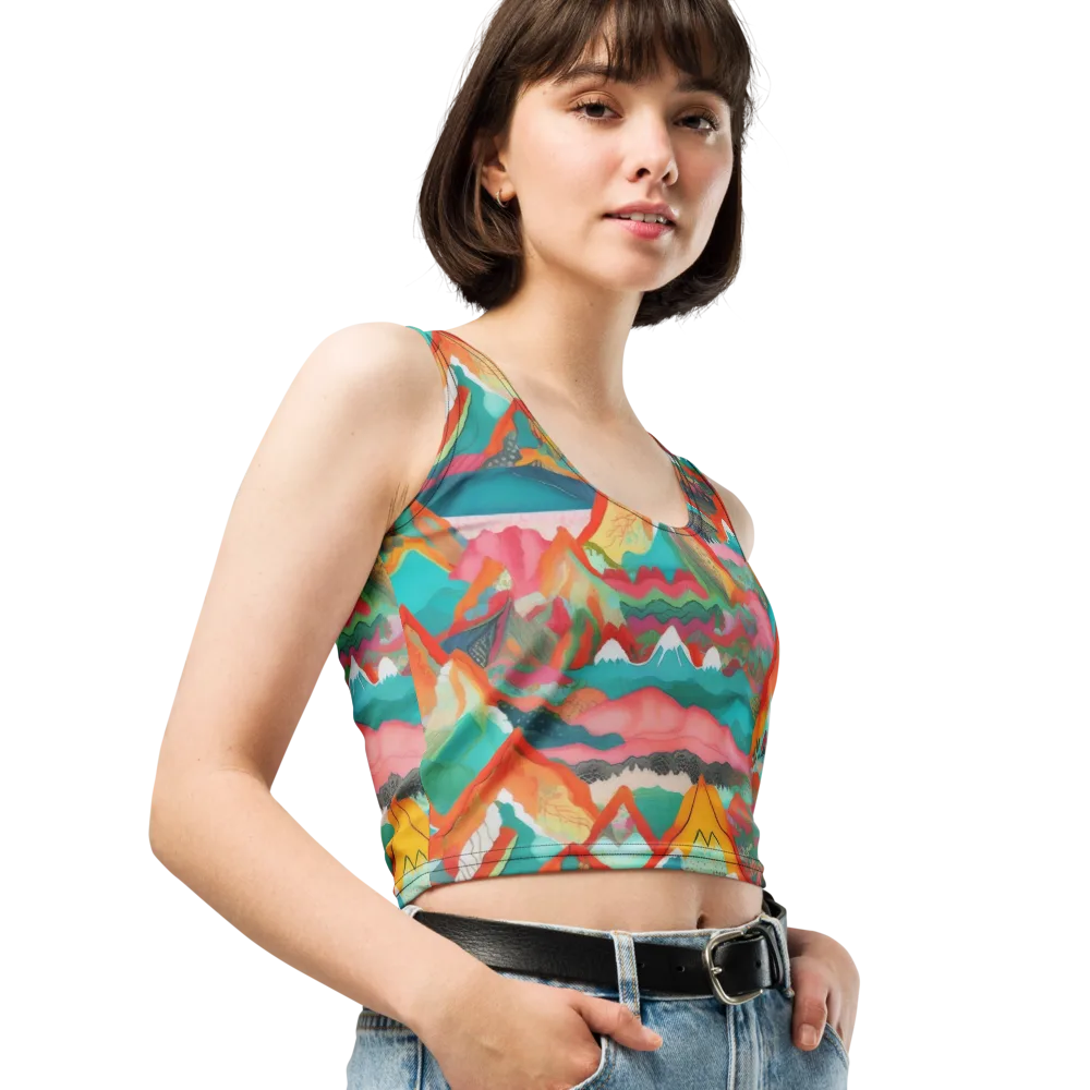 Chromatic Summits on Crop Top — Right Front