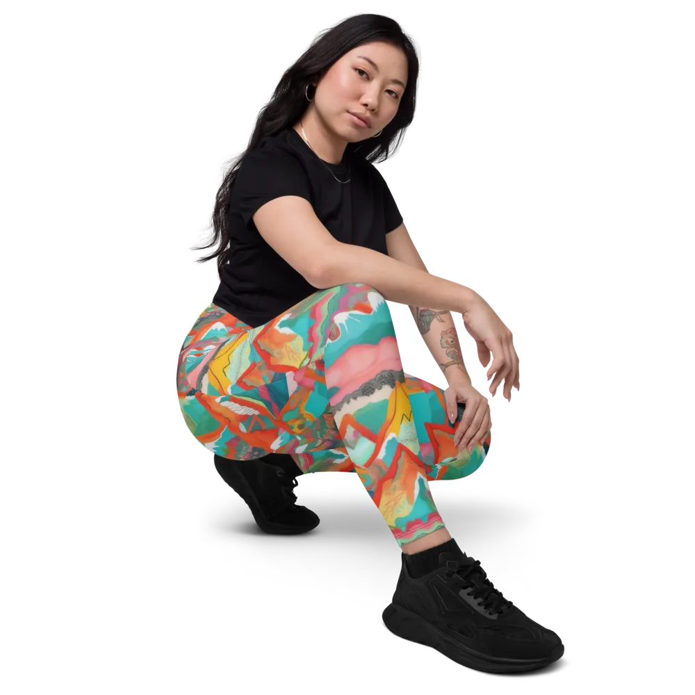 Chromatic Summits on Leggings with Pockets — Right Front