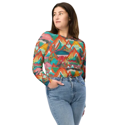 Chromatic Summits on a Long Sleeve Crop Top
