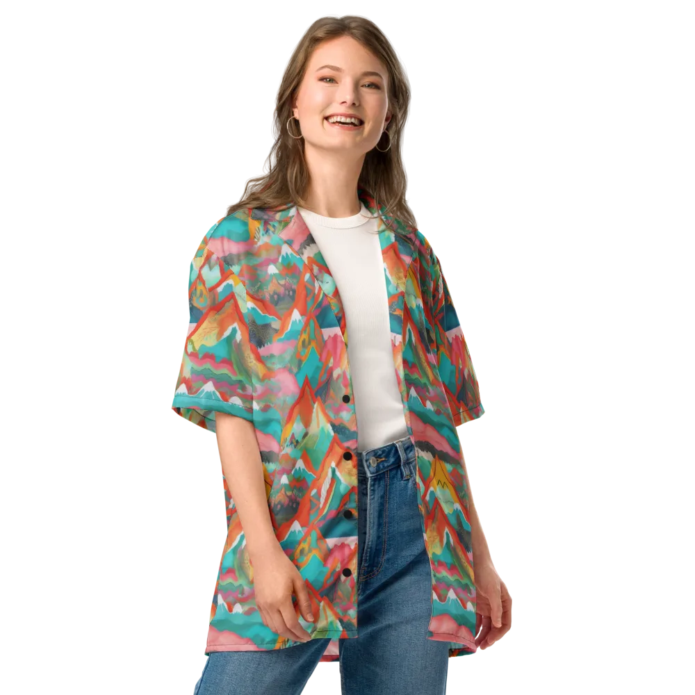 Chromatic Summits on Button Shirt — Front