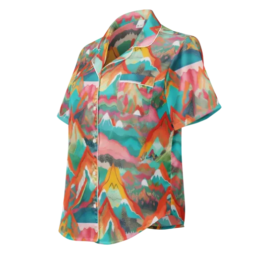 Chromatic Summits on a Women's Short Sleeve Pajama Top