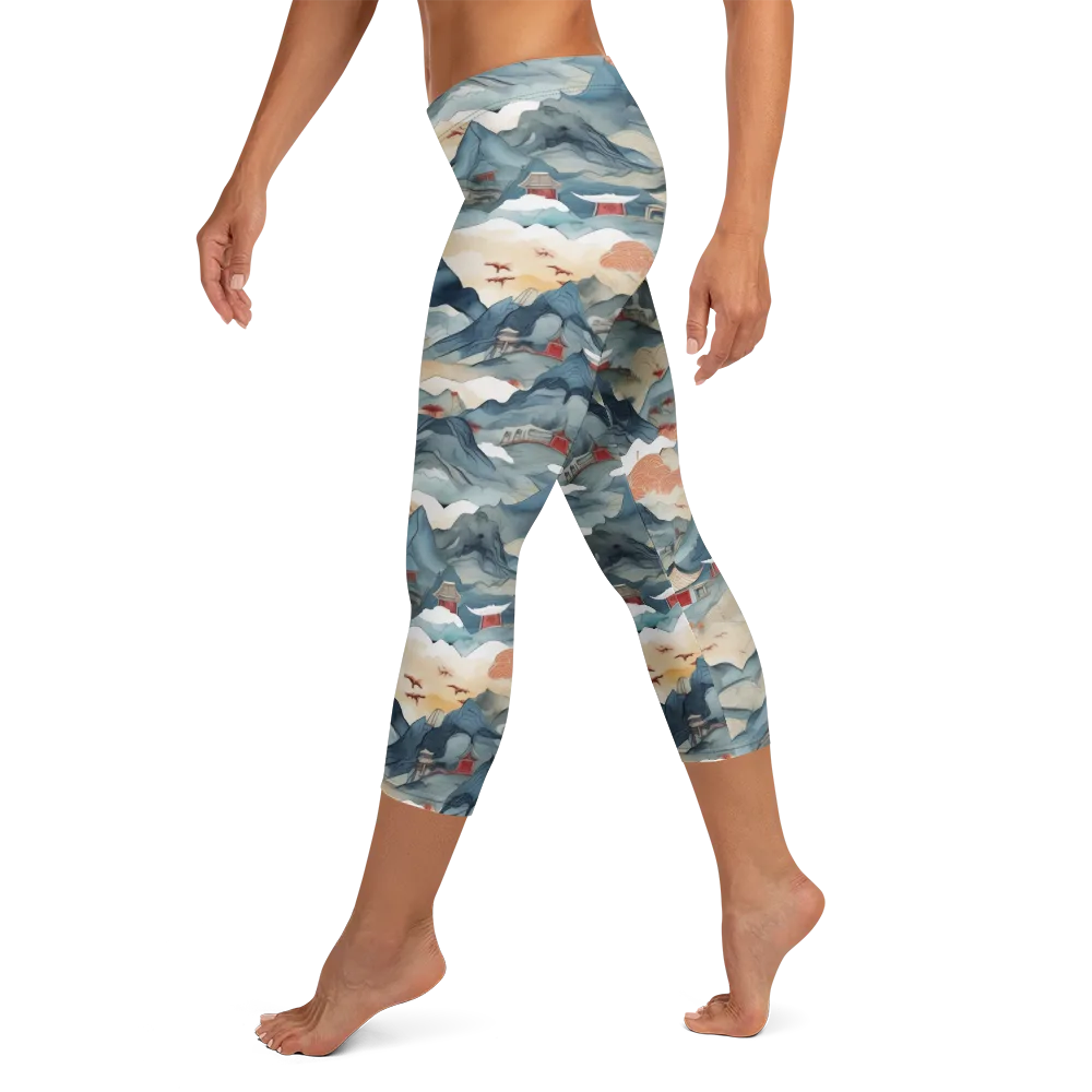 Azure Pilgrimage on Capri Leggings — Left
