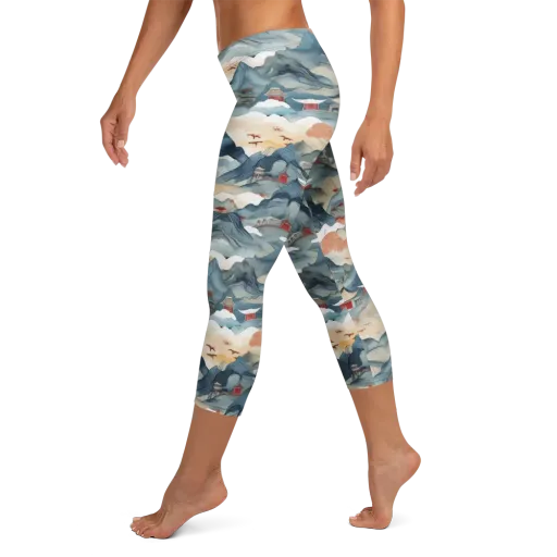 Azure Pilgrimage on a Capri Leggings