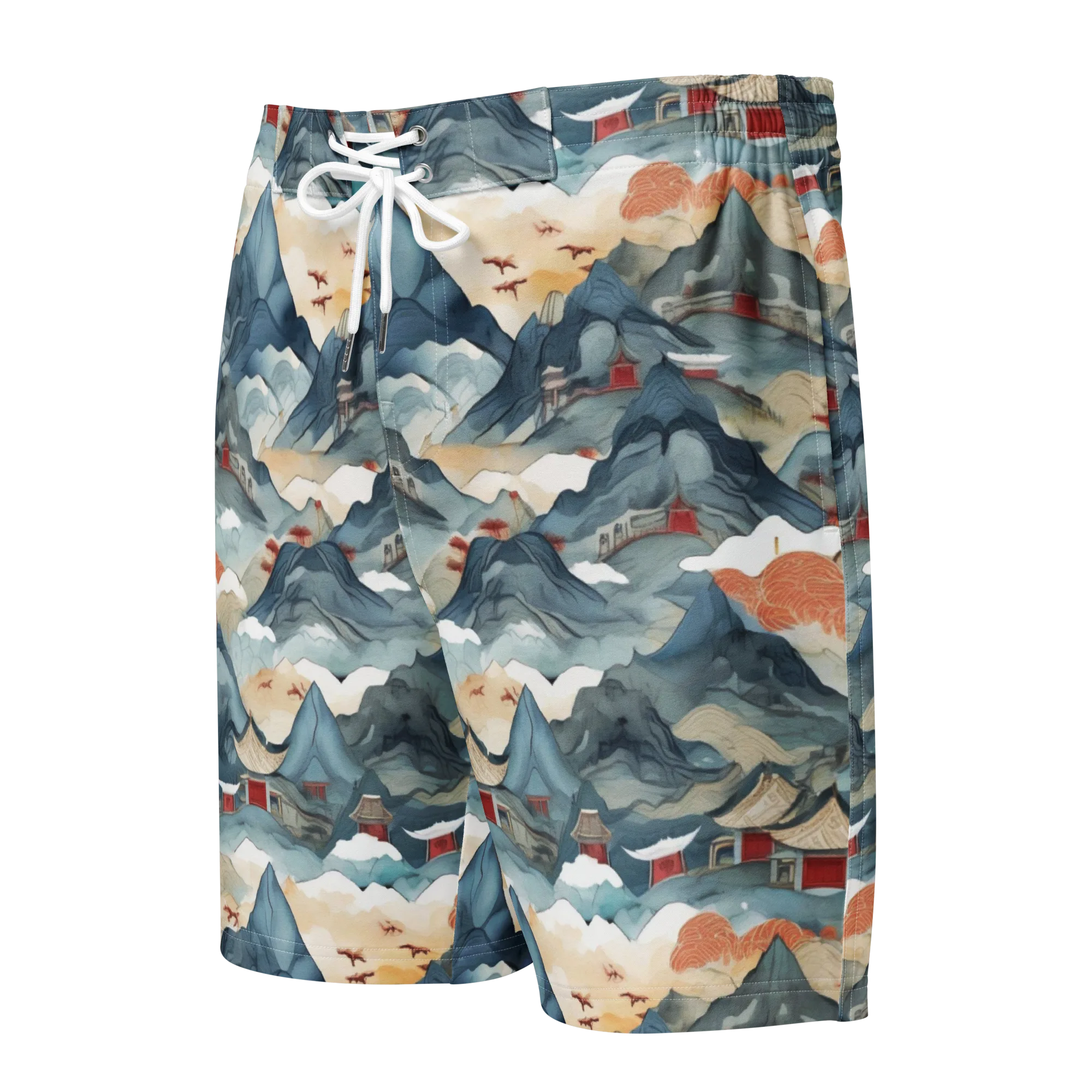 Azure Pilgrimage on Men's Board Shorts — Front