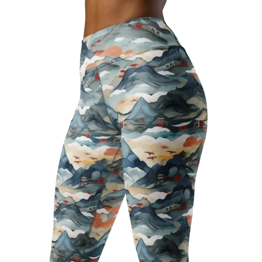 Azure Pilgrimage on a Yoga Leggings
