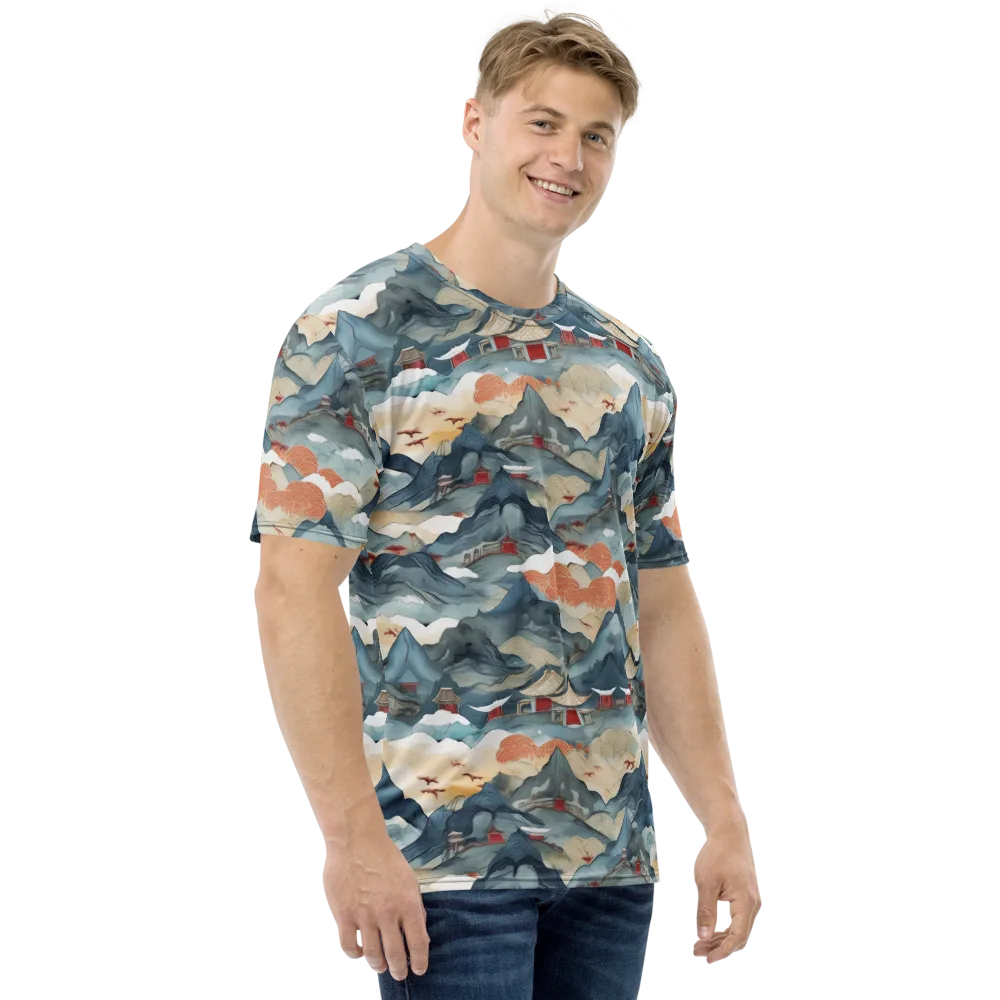 Azure Pilgrimage on Men's Crew Neck T-Shirt — Right