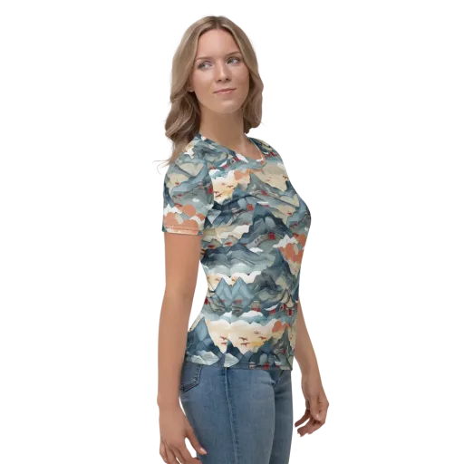 Azure Pilgrimage on a Women's Crew Neck T-Shirt