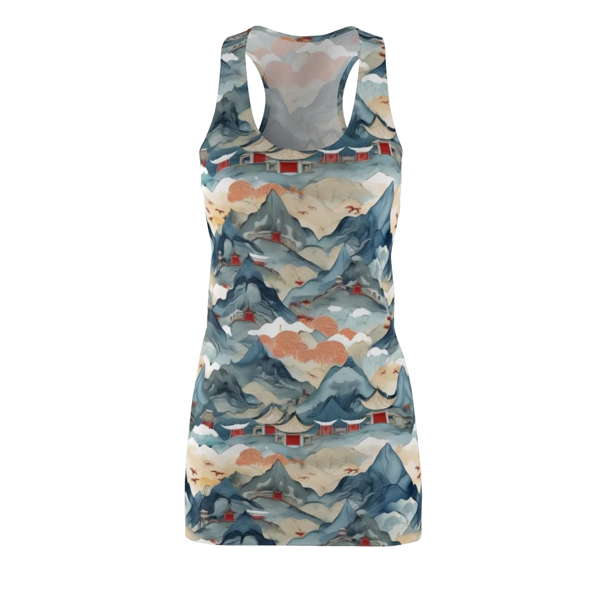 Azure Pilgrimage on Racerback Dress — Front