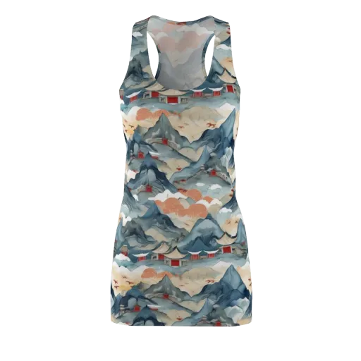 Azure Pilgrimage on a Racerback Dress
