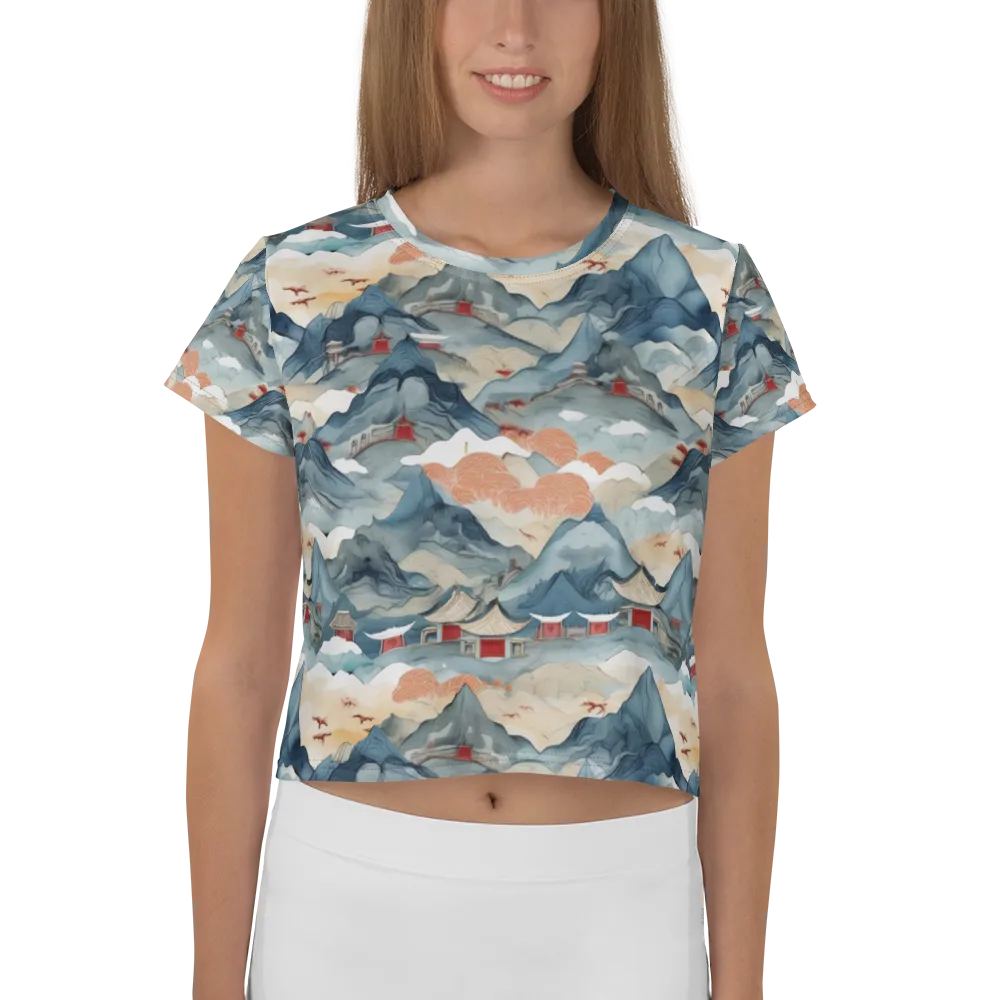 Azure Pilgrimage on Crop Tee — Front